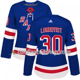 Adidas Maillot de Hockey New York Rangers Henrik Lundqvist 30 2017-2018 Bleu Authentic - Femme